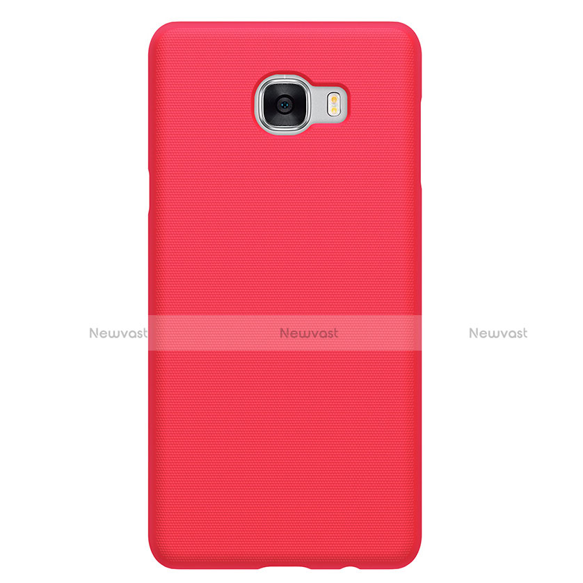 Hard Rigid Plastic Matte Finish Cover M08 for Samsung Galaxy C7 SM-C7000 Red