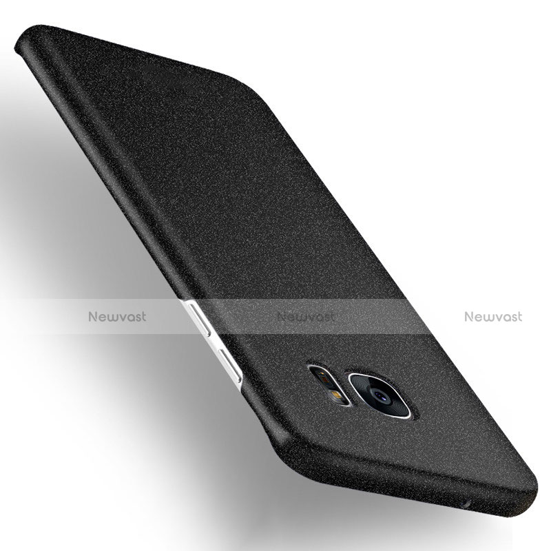 Hard Rigid Plastic Matte Finish Cover Q02 for Samsung Galaxy S7 Edge G935F Black