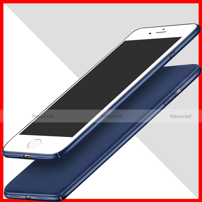 Hard Rigid Plastic Matte Finish Cover with Finger Ring Stand for Apple iPhone SE (2020) Blue