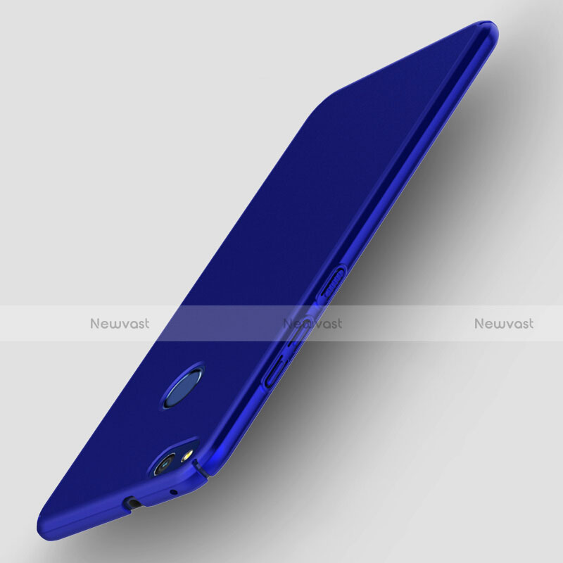 Hard Rigid Plastic Matte Finish Cover with Finger Ring Stand for Huawei GR3 (2017) Blue