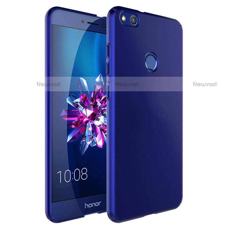 Hard Rigid Plastic Matte Finish Cover with Finger Ring Stand for Huawei Honor 8 Lite Blue