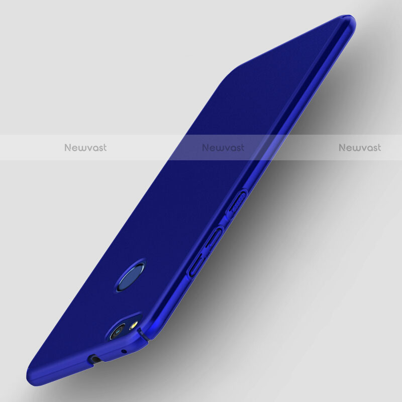 Hard Rigid Plastic Matte Finish Cover with Finger Ring Stand for Huawei Honor 8 Lite Blue