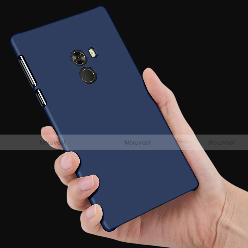 Hard Rigid Plastic Matte Finish Cover with Finger Ring Stand for Xiaomi Mi Mix Blue