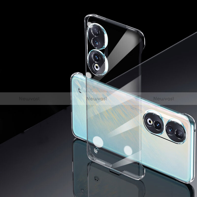 Hard Rigid Plastic Matte Finish Frameless Case Back Cover F01 for Huawei Honor 90 5G Clear
