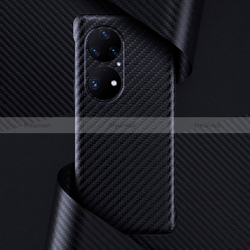 Hard Rigid Plastic Matte Finish Frameless Case Back Cover F01 for Huawei P50 Pro Black