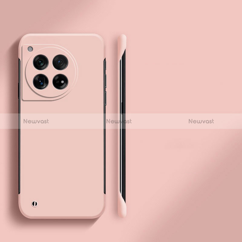 Hard Rigid Plastic Matte Finish Frameless Case Back Cover for OnePlus Ace 3 5G Pink