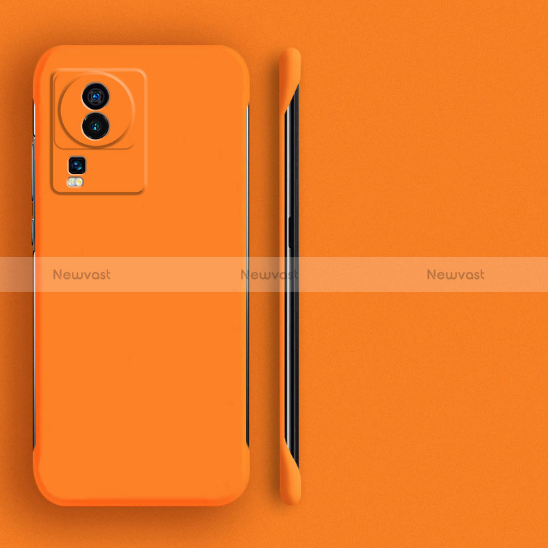 Hard Rigid Plastic Matte Finish Frameless Case Back Cover for Vivo iQOO Neo7 5G Orange