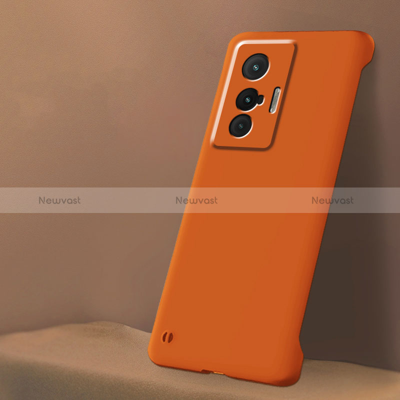 Hard Rigid Plastic Matte Finish Frameless Case Back Cover for Vivo X70 5G Orange
