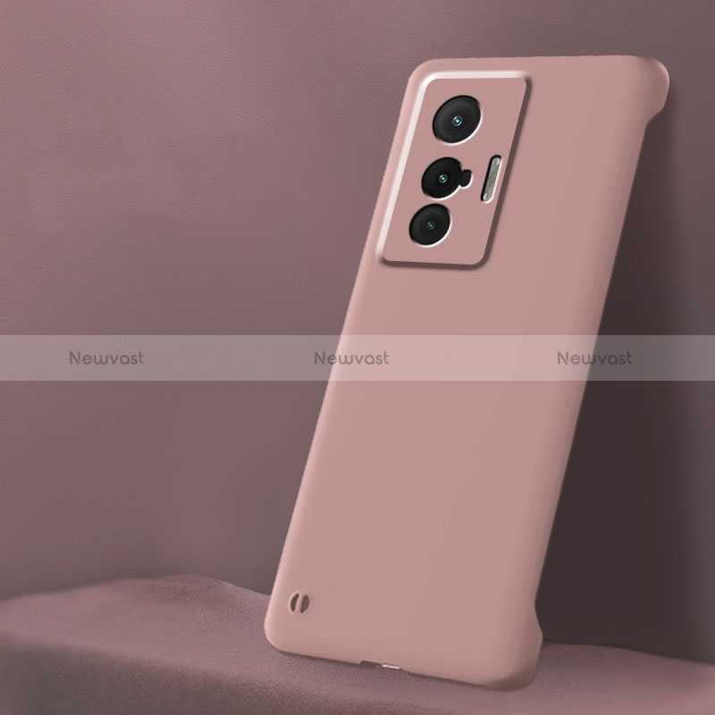 Hard Rigid Plastic Matte Finish Frameless Case Back Cover for Vivo X70 5G Pink