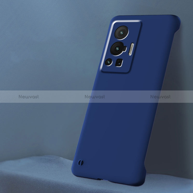Hard Rigid Plastic Matte Finish Frameless Case Back Cover for Vivo X70 Pro 5G Blue
