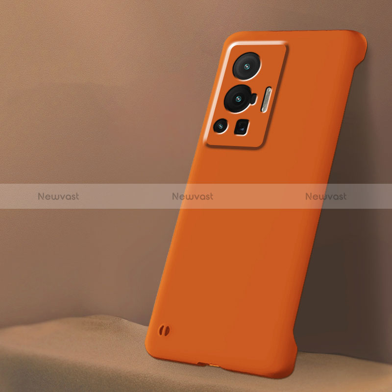 Hard Rigid Plastic Matte Finish Frameless Case Back Cover for Vivo X70 Pro 5G Orange