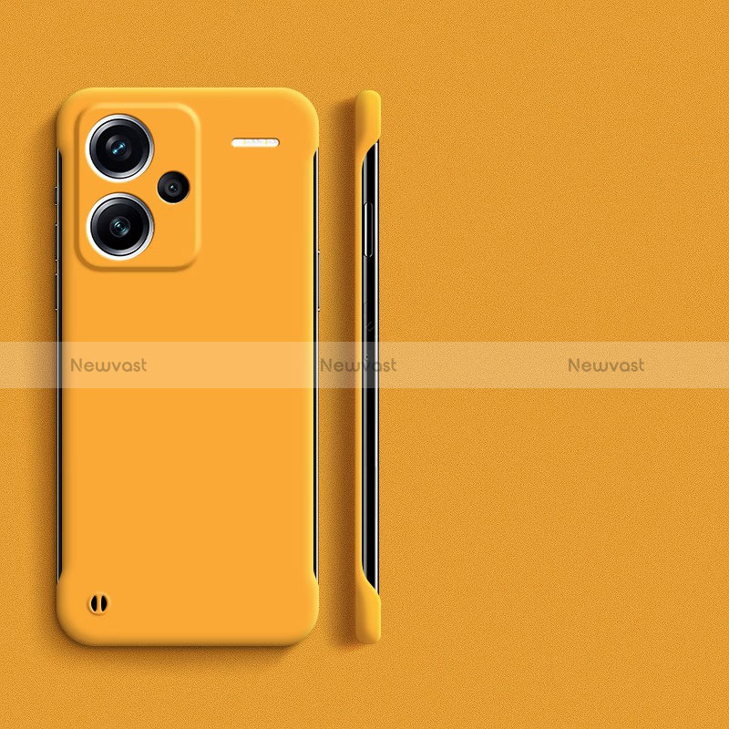 Hard Rigid Plastic Matte Finish Frameless Case Back Cover for Xiaomi Redmi Note 13 Pro+ Plus 5G Yellow