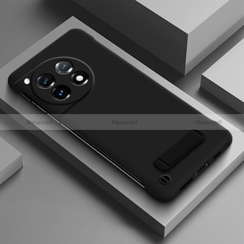 Hard Rigid Plastic Matte Finish Frameless Case Back Cover P03 for OnePlus 12 5G Black