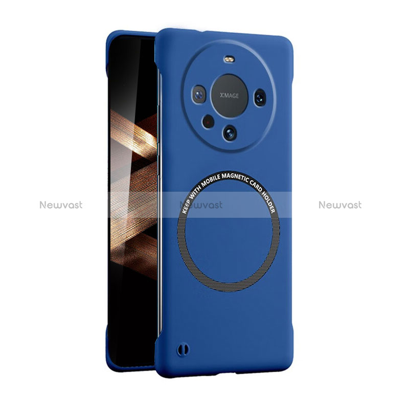 Hard Rigid Plastic Matte Finish Frameless Case Back Cover with Mag-Safe Magnetic for Huawei Mate 60 Blue