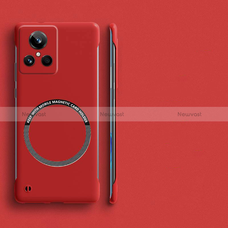 Hard Rigid Plastic Matte Finish Frameless Case Back Cover with Mag-Safe Magnetic for Realme GT Neo3 5G Red
