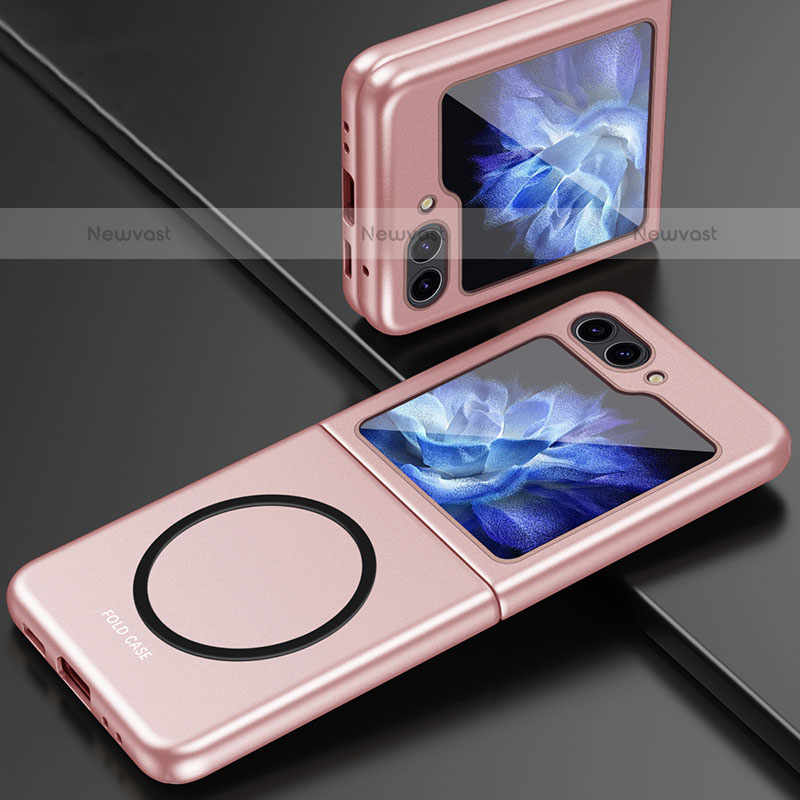 Hard Rigid Plastic Matte Finish Frameless Case Back Cover with Mag-Safe Magnetic QH1 for Samsung Galaxy Z Flip5 5G