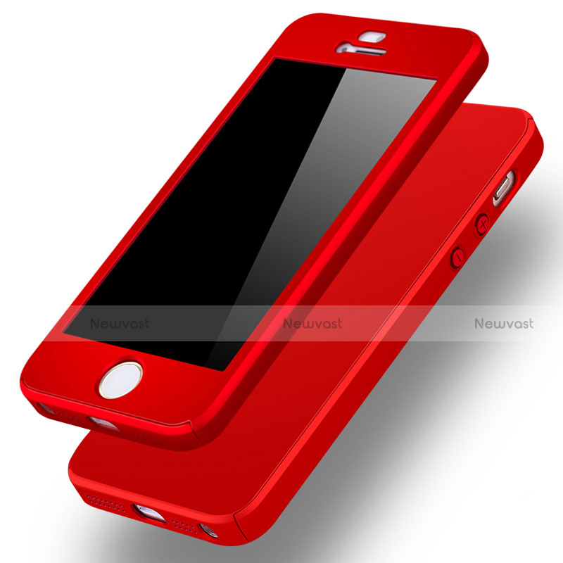 Hard Rigid Plastic Matte Finish Front and Back Case 360 Degrees Cover for Apple iPhone 5S