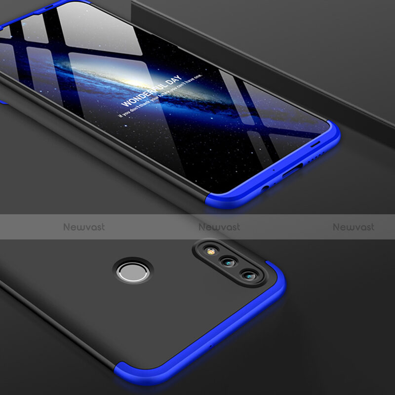 Hard Rigid Plastic Matte Finish Front and Back Case 360 Degrees for Huawei Honor 10 Lite Blue and Black