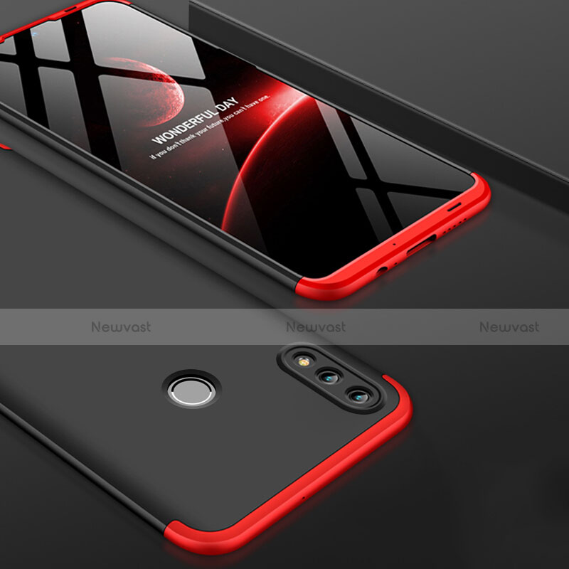 Hard Rigid Plastic Matte Finish Front and Back Case 360 Degrees for Huawei Honor 10 Lite Red and Black