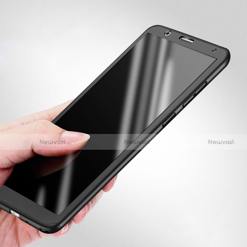 Hard Rigid Plastic Matte Finish Front and Back Case 360 Degrees for Huawei Honor Play 7X Black