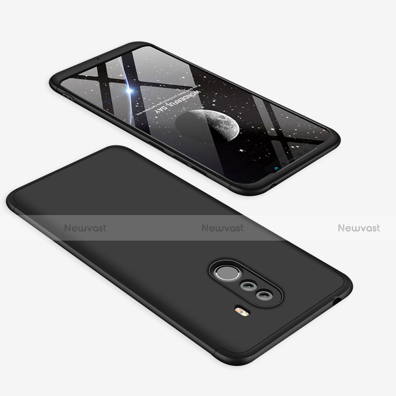 Hard Rigid Plastic Matte Finish Front and Back Case 360 Degrees for Xiaomi Pocophone F1 Black