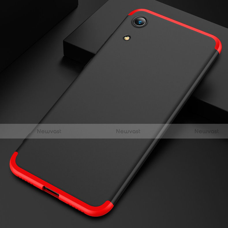 Hard Rigid Plastic Matte Finish Front and Back Case 360 Degrees Q01 for Huawei Honor 8A Black