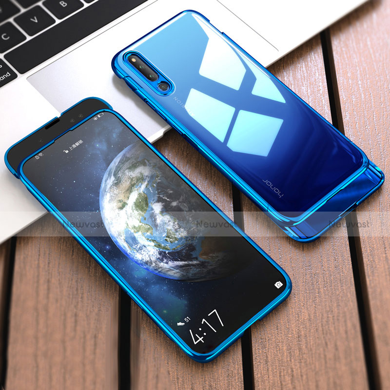 Hard Rigid Plastic Matte Finish Front and Back Case 360 Degrees Q01 for Huawei Honor Magic 2 Blue