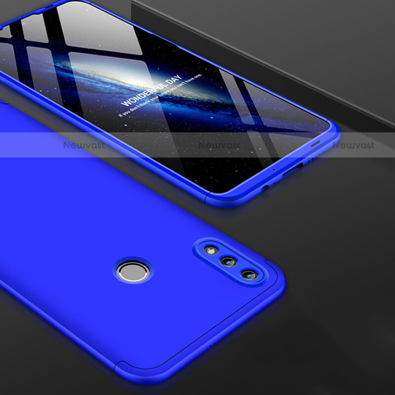 Hard Rigid Plastic Matte Finish Front and Back Case 360 Degrees Q01 for Huawei P Smart (2019) Blue