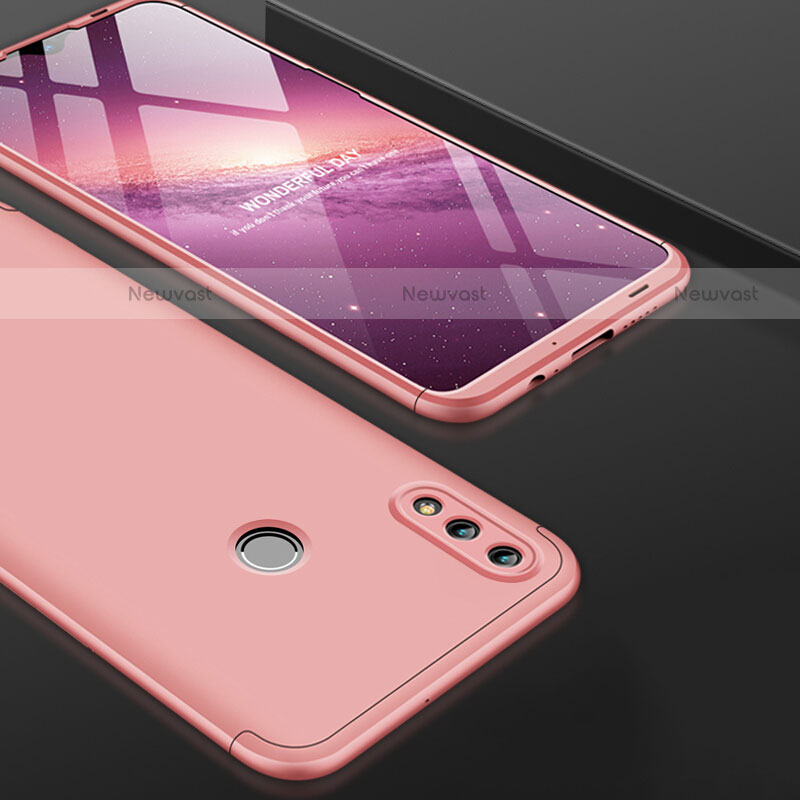 Hard Rigid Plastic Matte Finish Front and Back Case 360 Degrees Q01 for Huawei P Smart (2019) Rose Gold