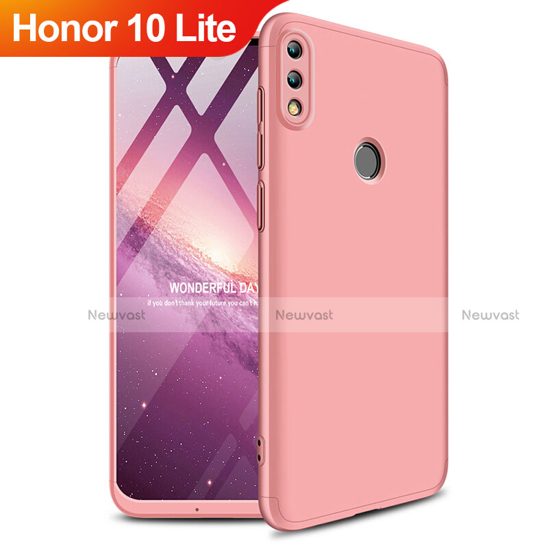 Hard Rigid Plastic Matte Finish Front and Back Cover 360 Degrees for Huawei Honor 10 Lite Rose Gold