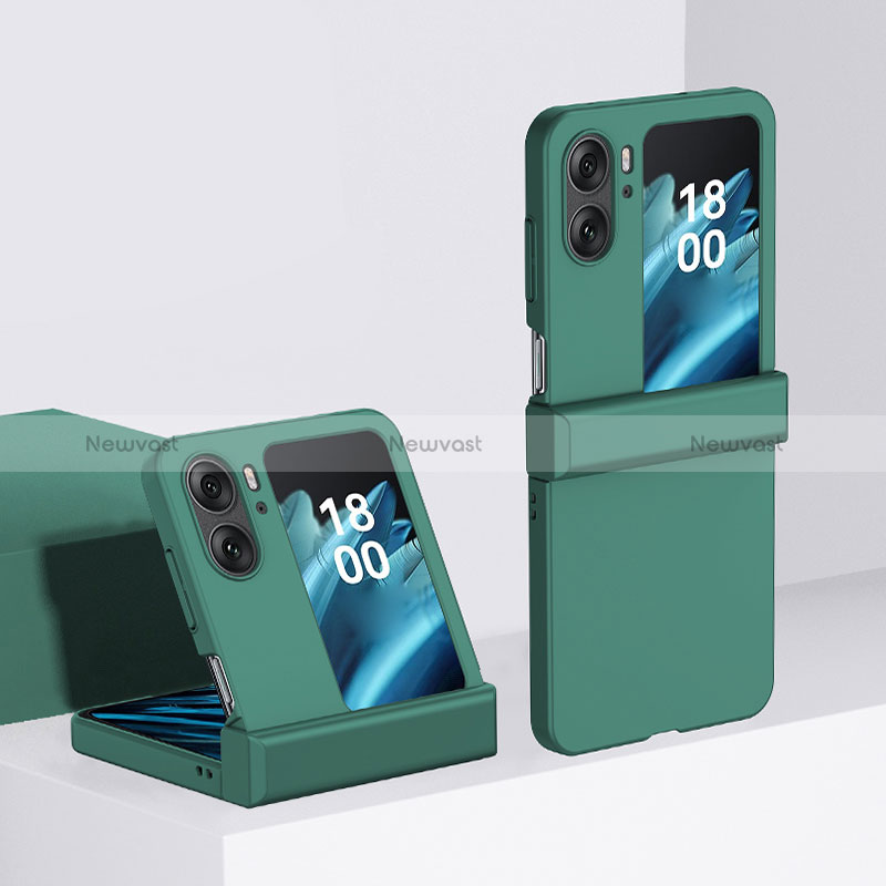 Hard Rigid Plastic Matte Finish Front and Back Cover Case 360 Degrees BH3 for Oppo Find N2 Flip 5G
