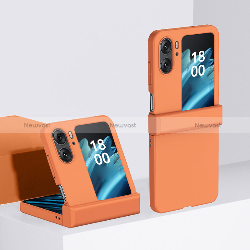 Hard Rigid Plastic Matte Finish Front and Back Cover Case 360 Degrees BH3 for Oppo Find N2 Flip 5G