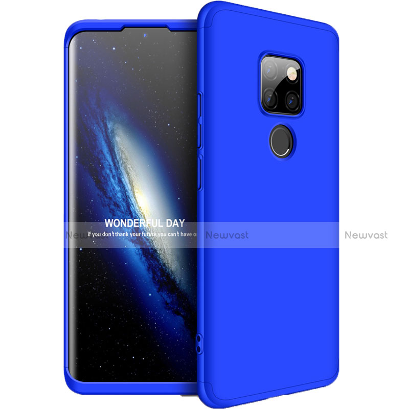 Hard Rigid Plastic Matte Finish Front and Back Cover Case 360 Degrees F01 for Huawei Mate 20 Blue