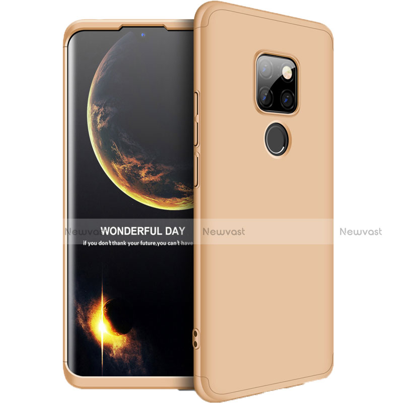 Hard Rigid Plastic Matte Finish Front and Back Cover Case 360 Degrees F01 for Huawei Mate 20 Gold