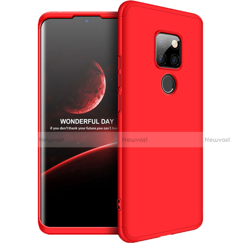 Hard Rigid Plastic Matte Finish Front and Back Cover Case 360 Degrees F01 for Huawei Mate 20 Red