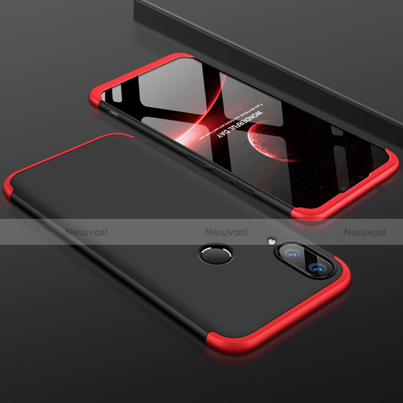 Hard Rigid Plastic Matte Finish Front and Back Cover Case 360 Degrees for Huawei Enjoy 9 Plus Red and Black