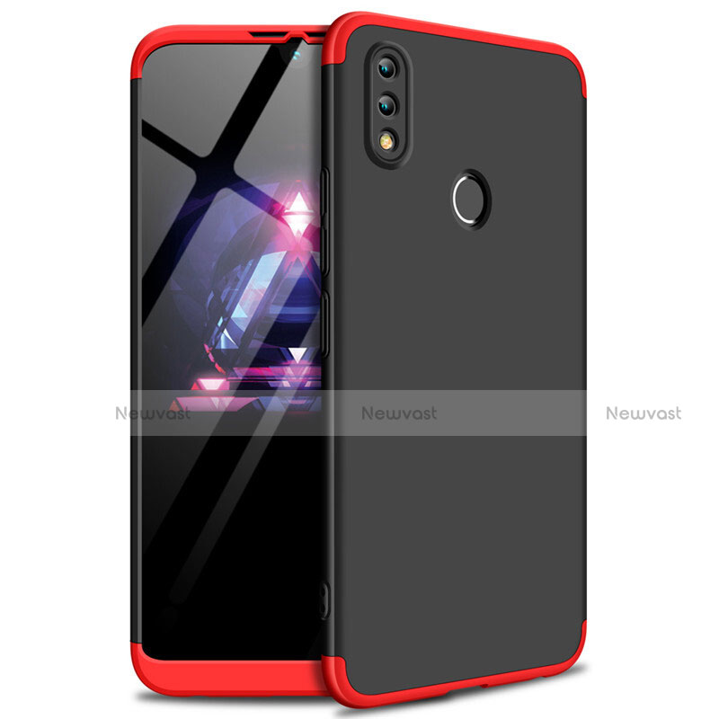 Hard Rigid Plastic Matte Finish Front and Back Cover Case 360 Degrees for Huawei Enjoy Max Red and Black