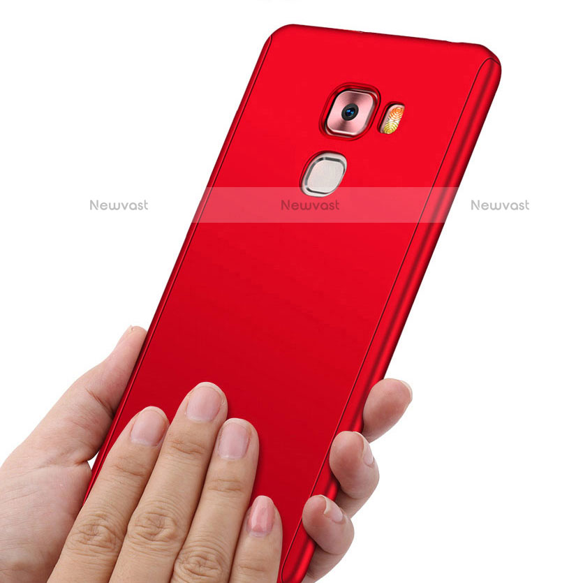 Hard Rigid Plastic Matte Finish Front and Back Cover Case 360 Degrees for Huawei Honor 7