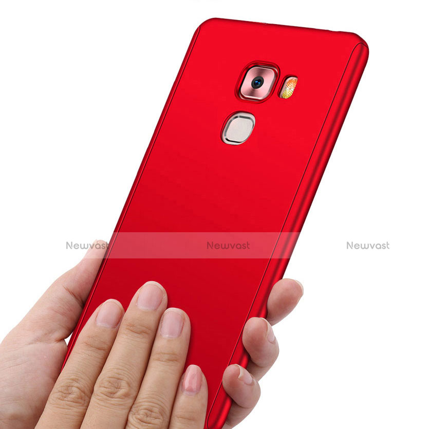 Hard Rigid Plastic Matte Finish Front and Back Cover Case 360 Degrees for Huawei Honor 7 Dual SIM
