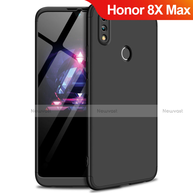 Hard Rigid Plastic Matte Finish Front and Back Cover Case 360 Degrees for Huawei Honor 8X Max Black