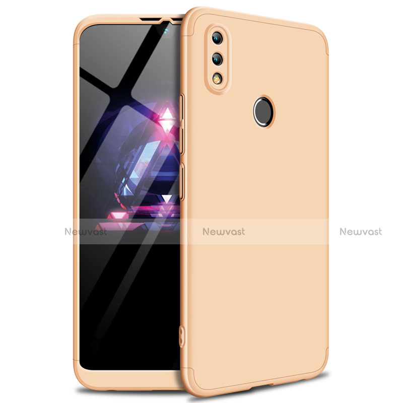 Hard Rigid Plastic Matte Finish Front and Back Cover Case 360 Degrees for Huawei Honor 8X Max Gold