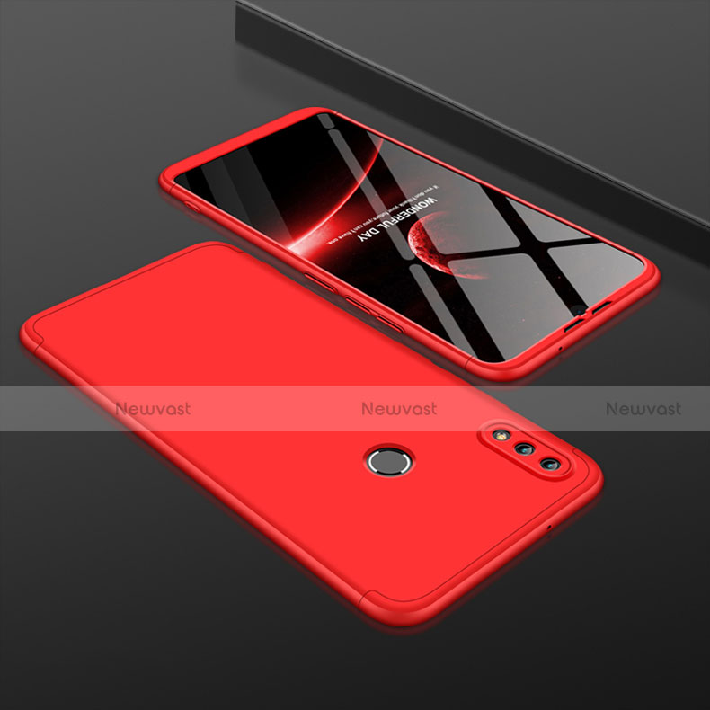 Hard Rigid Plastic Matte Finish Front and Back Cover Case 360 Degrees for Huawei Honor 8X Red