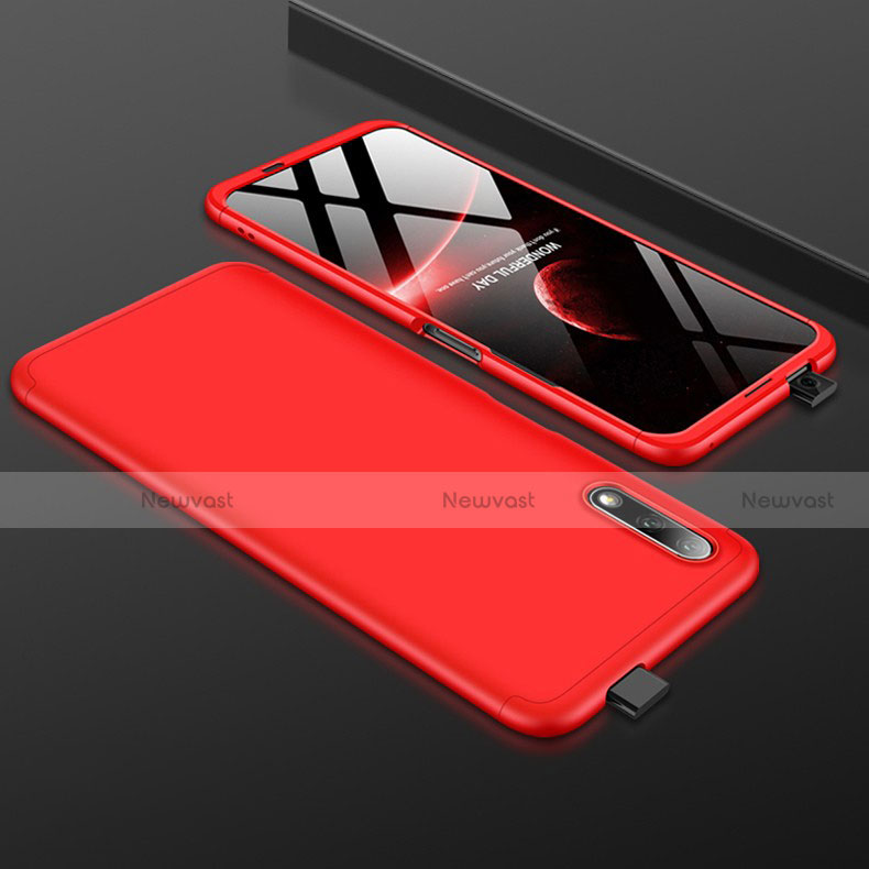 Hard Rigid Plastic Matte Finish Front and Back Cover Case 360 Degrees for Huawei Honor 9X Red