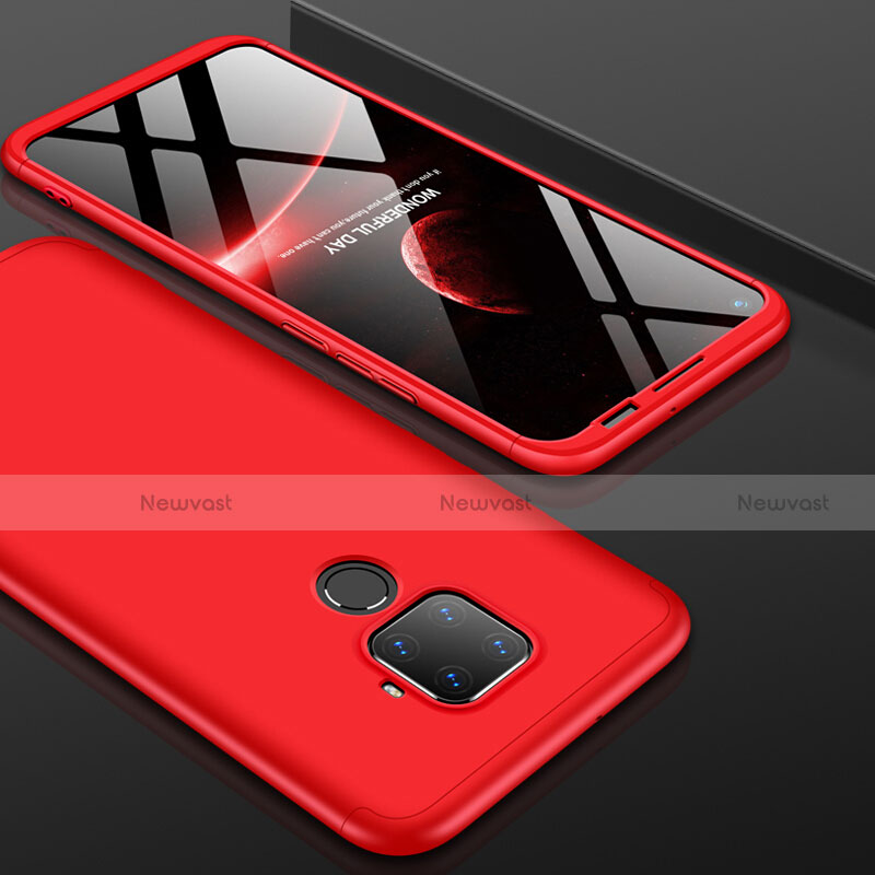 Hard Rigid Plastic Matte Finish Front and Back Cover Case 360 Degrees for Huawei Mate 30 Lite Red