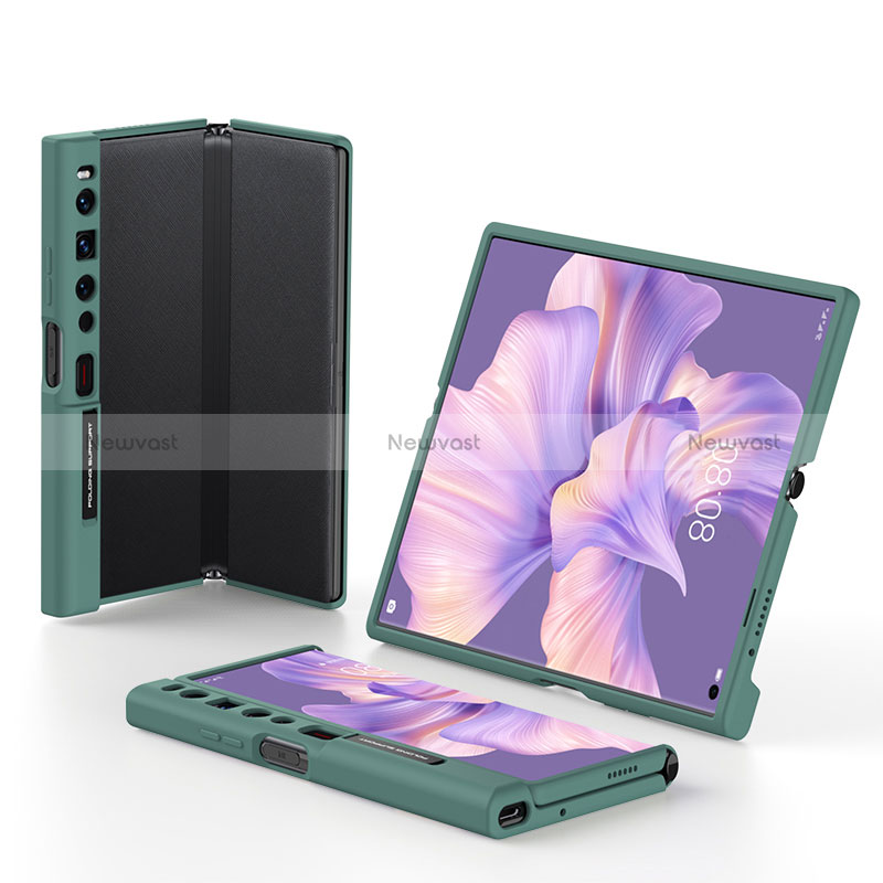 Hard Rigid Plastic Matte Finish Front and Back Cover Case 360 Degrees for Huawei Mate Xs 2 Midnight Green