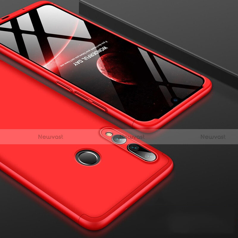 Hard Rigid Plastic Matte Finish Front and Back Cover Case 360 Degrees for Huawei P Smart+ Plus (2019) Red