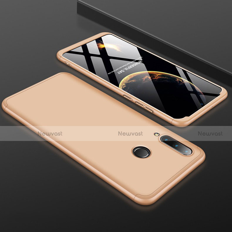 Hard Rigid Plastic Matte Finish Front and Back Cover Case 360 Degrees for Huawei P30 Lite New Edition Gold