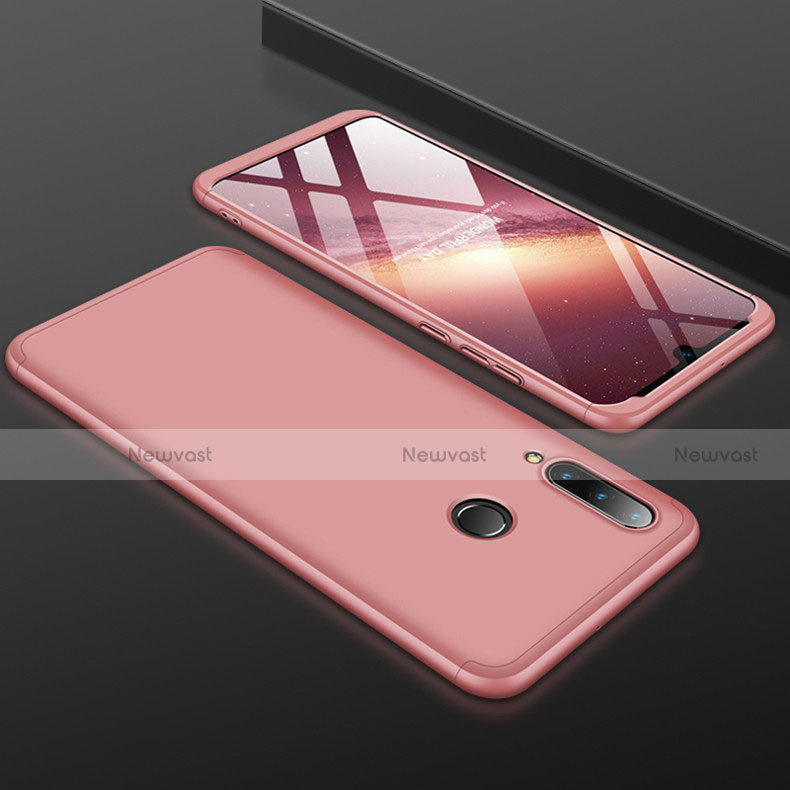 Hard Rigid Plastic Matte Finish Front and Back Cover Case 360 Degrees for Huawei P30 Lite Rose Gold