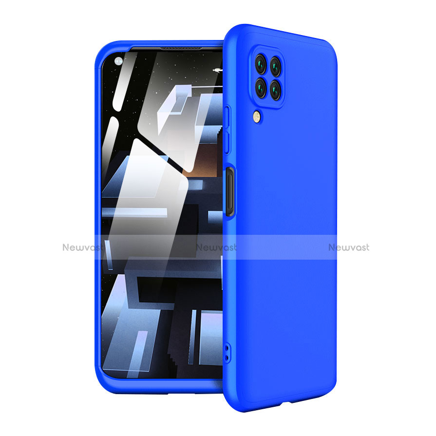 Hard Rigid Plastic Matte Finish Front and Back Cover Case 360 Degrees for Huawei P40 Lite Blue