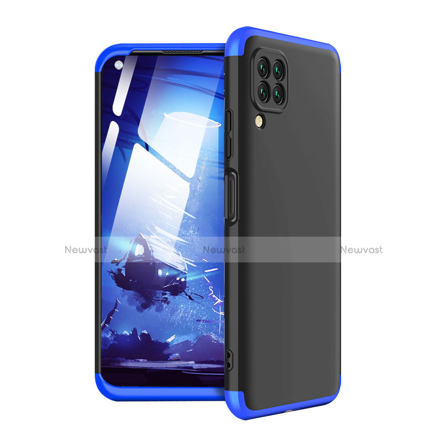 Hard Rigid Plastic Matte Finish Front and Back Cover Case 360 Degrees for Huawei P40 Lite Blue and Black